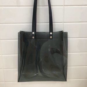 **SOLD on Depop**Minimalist, Hand tooled in Poland,  PVC, travel tote**